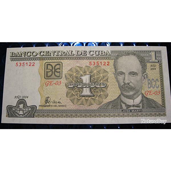 CUBA  billet de 1 peso 2004 superbe (Jos Marti)