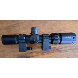 LUNETTE AIM SPORTS 1,5-4×30 , RETICULE MILDOT ILLUMINÉ