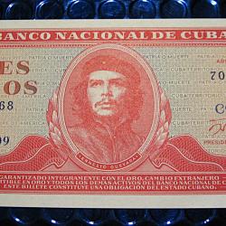 CUBA  billet de 3 peso  1988   (Che Guevara) superbe voir neuf