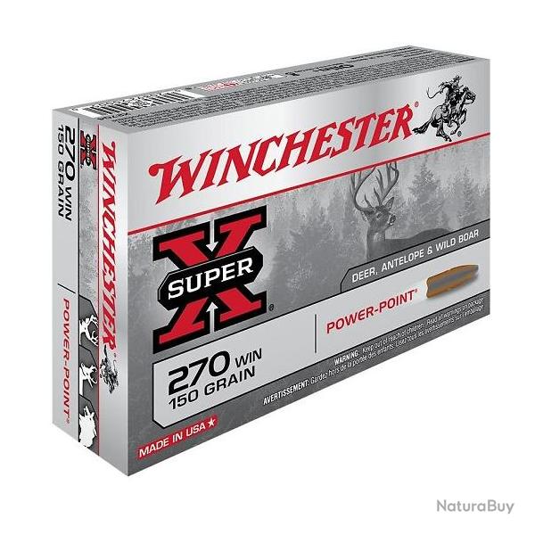 Munitions WINCHESTER 270 Win Power Point 150gr x20