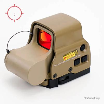 Lunette de visée à point rouge et vert pour fusil de chasse, rail de