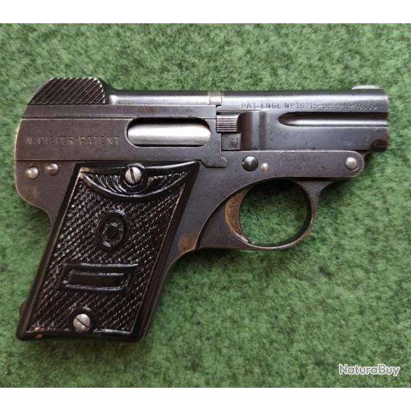 Pistolet STEYR PIEPER Modle 1908 - Canon basculant - Cal. 6,35 Browning (.25 ACP) (Occasion bon ta