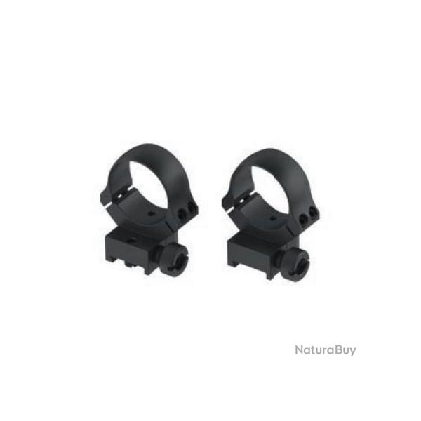 Anneaux de montage Recknagel 44034-1000 - Diamtre 34 mm, Hauteur 19 mm, pour rail Dovetail 16 mm