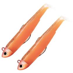 Double Combo Black Minnow 90 Off Shore - 9cm - 10g - Blue - Orange Glow
