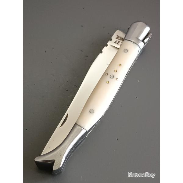 COUTEAU LAGUIOLE JAMBETTE, THIERS, manche IVOIRE, guilloch.