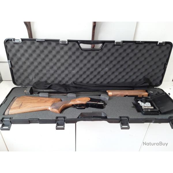 fusil  huglu  TRAP 21 cal.12x76 can.75cm bois super tat crosse rglable