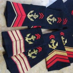 fourreau troupes de marine infanterie coloniale sous officier ancre épaulette 4 paires