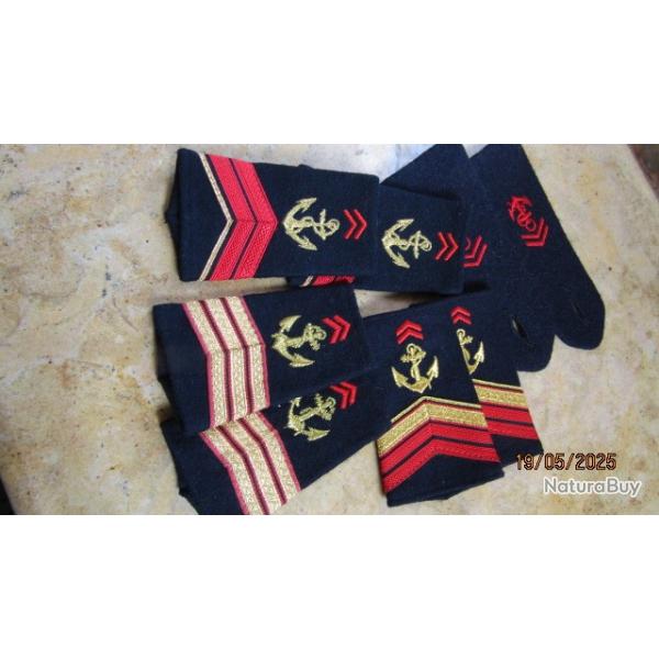 fourreau troupes de marine infanterie coloniale sous officier ancre paulette 4 paires