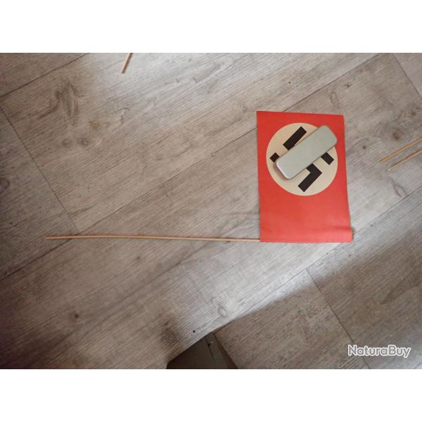 Fanion, drapeau en papier du 3reich (1/3) NSDAP