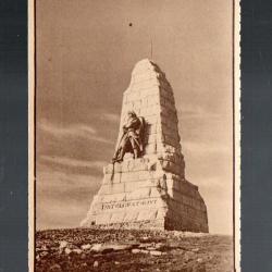 monument aux diables bleus au grand ballon  cpa chasseurs alpins cachet cantine du viel armand
