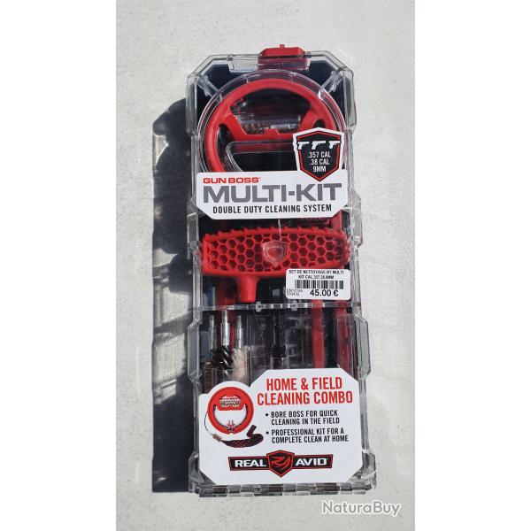 kit de nettoyage cal .357 .38 .9mm + boite de 500 tampons