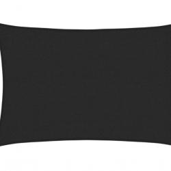 Voile d'ombrage noire 2x2,5 m en PEHD 160 g/m² pour terrasse jardin été