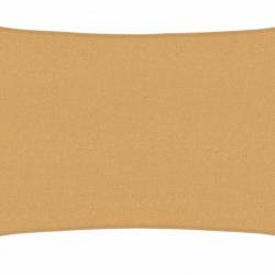 Voile d'ombrage sable 2x2,5 m rectangulaire en PEHD pour jardin terrasse été