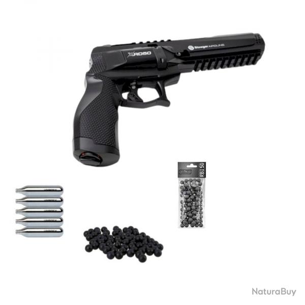 revolver co2 STOEGER XRD50 Cal.50 12,6J + 50 billes caoutchouc + 5CO2 +100 billes noyau acier 2.4721
