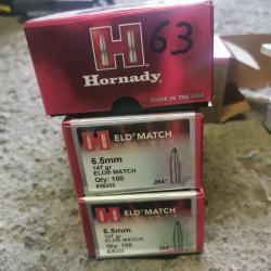 Ogive Hornady eld Match 6,5 mm 147 gr