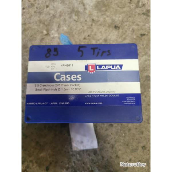 Douille lapua 6,5 creedmoor