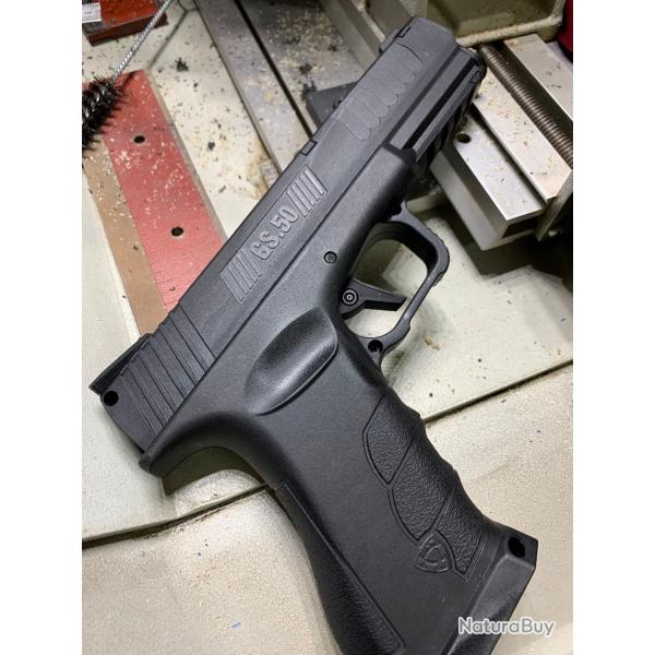 GS50 Le plus volu des pistolets de dfense  balle caoutchouc ! CAL.50