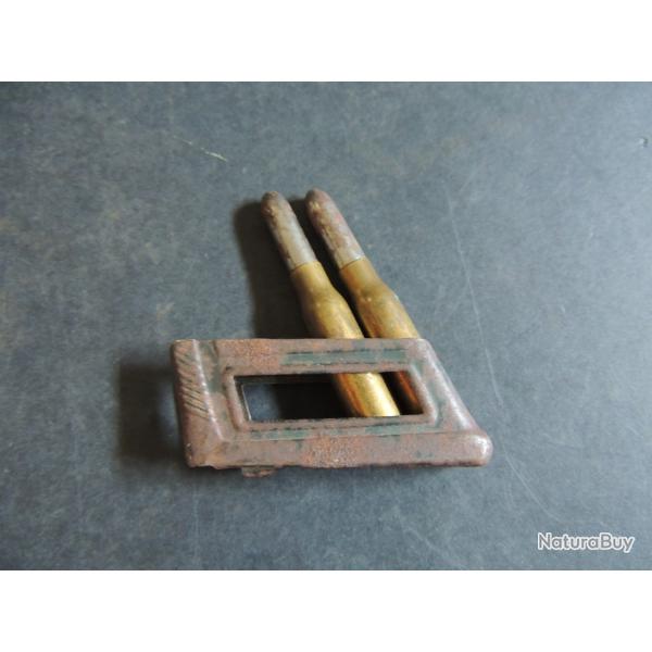 Clip + 2 cartouches 8 mm Mannlicher