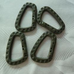 mousqueton tactique (lot de 4) - vert