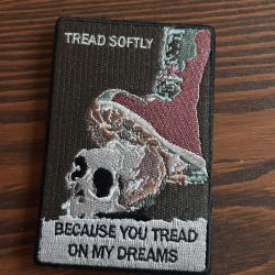 Patch/écusson citation de WB Yeats « Tread soflty because you tread on my dreams »