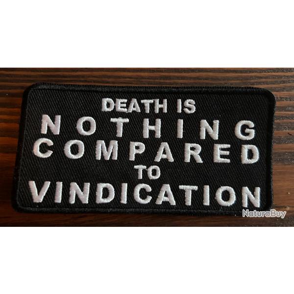 Patch/cusson citation de Warhammer 40K Death is nothing compared to vindication