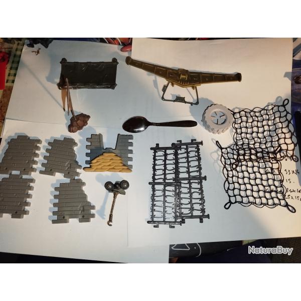 Lot d'Accessoires pour decores Figurines Action Man GIJo