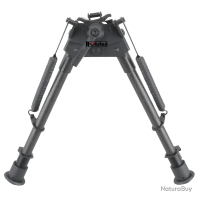 BF24 - Bipied aluminium noir 6 pouces PEREGRINE AIRSOFT - Bipied