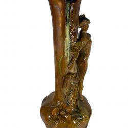 Vase polychrome art nouveau