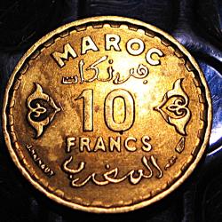 Maroc piece de 10 francs ttb (protectorat français)