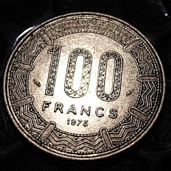 Congo   piece de 100 Francs 1975 tb+(république populaire)