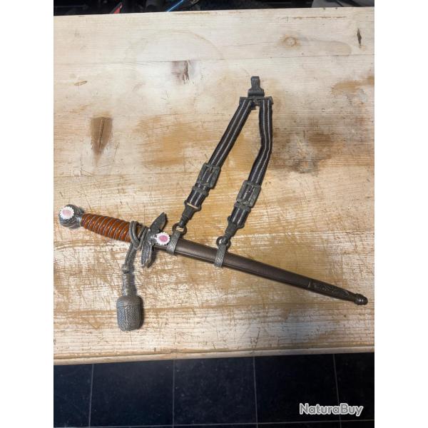Dague Luftwaffe 1937 -WWII -Dague attribue aigle stylis sur la lame-Rare