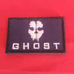 Patch écusson ghost brodé scratch Diamètre 8/5cm