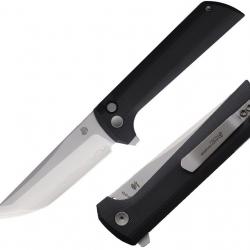 Couteau North Mountain Blade Lame TANTO Acier San Mai Manche G10 Black Button Lock KIVT NMB2406B