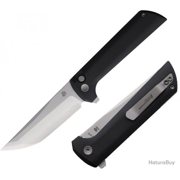 Couteau North Mountain Blade Lame TANTO Acier San Mai Manche G10 Black Button Lock KIVT NMB2406B