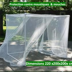 Grande Moustiquaire pour Camping avec Maille Ultra Fine 4 suspensions pour extérieurs/intérieurs