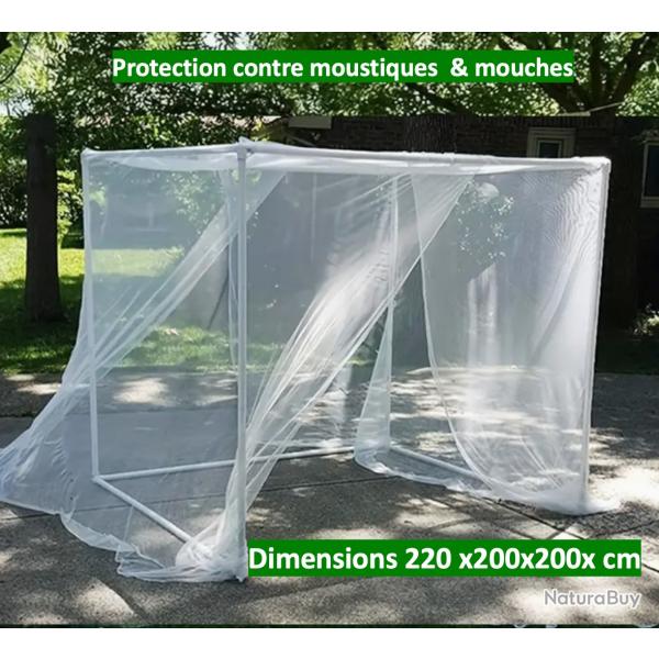 Grande Moustiquaire pour Camping avec Maille Ultra Fine 4 suspensions pour extrieurs/intrieurs