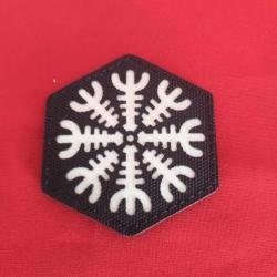 Patch écusson scratch valhalla viking pvc en moulage infrarouge 5/5cm