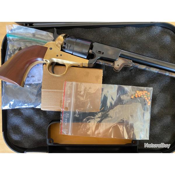 Colt Pack Pietta 1851 Navy Confederate Cal 44 + Mallette +100 Balles +70 amorces encore sous garanti