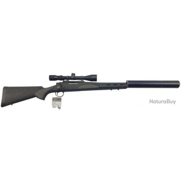 PACK AFFUT OCCASION - CARABINE REMINGTON MOD.700 CAL.222REM + LUNETTE 3-9X40 + MODERATEUR