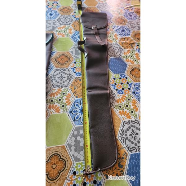 Ancien Fourreau CUIR tui fusil carabine FAC