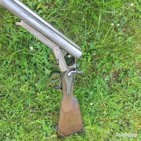 Husqvarna cal 16/65 juxtappose? a chiens, model 1877, cat. D, vent libre