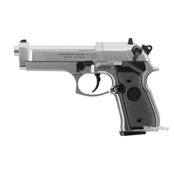 PIST BERETTA M 92 FS CO2 CAL 4.5 MM - NICKEL  7,5j
