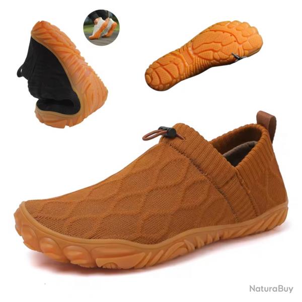 Chaussures Randonne Pieds Nus Homme Marron - Baskets Respirantes, Souples, Lgres, Antidrapante
