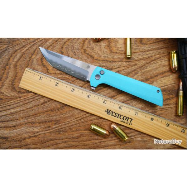 Couteau North Mountain Blade Chop 2 Sky Blue Lame TANTO Acier SLD-Magic San Mai Manche G10 NMB2411SB