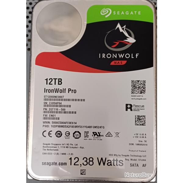 lot de 2 disques dur Seagate Iron wolf pro 12 To