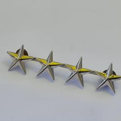 Grade Général 4 étoiles argenté officier U.S army métal