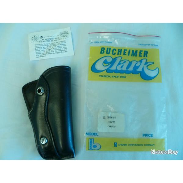 Holster droitier en cuir BUCHEIMER CLARK CO pour Smith&Wesson Chief 2" ou autre revolver 2 pouces