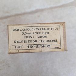 Paquet de 250 cartouches militaires .22Lr