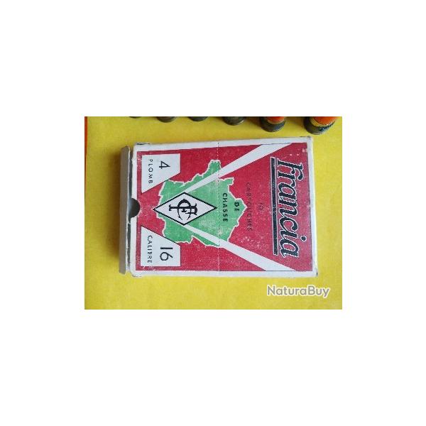 vielle boite cartouche cal 16 FRANCIA pour collection