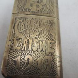 artisanat de tranchée  - tres beau briquet  de poilu - qui a vraiment servi dans les tranchées  1917